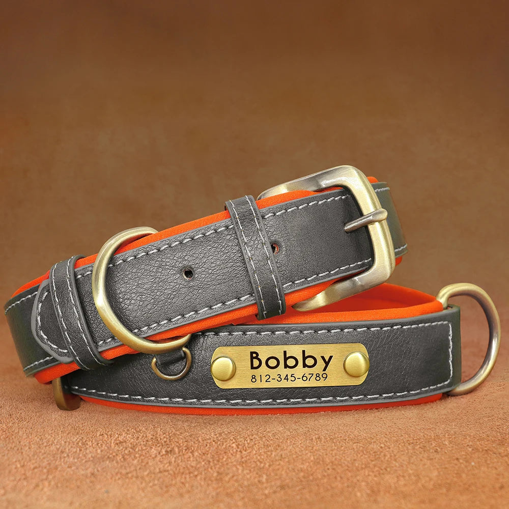 Personalised Leather Dog Collar