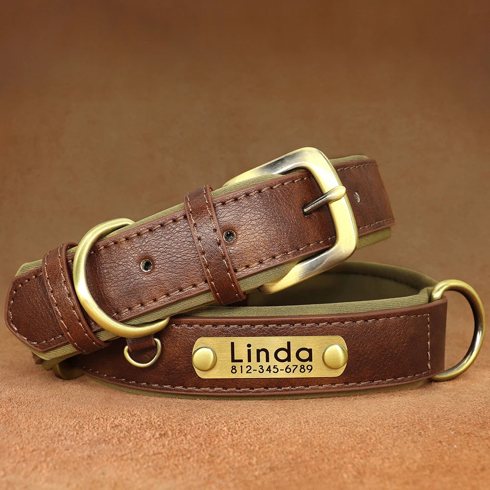 Personalised Leather Dog Collar