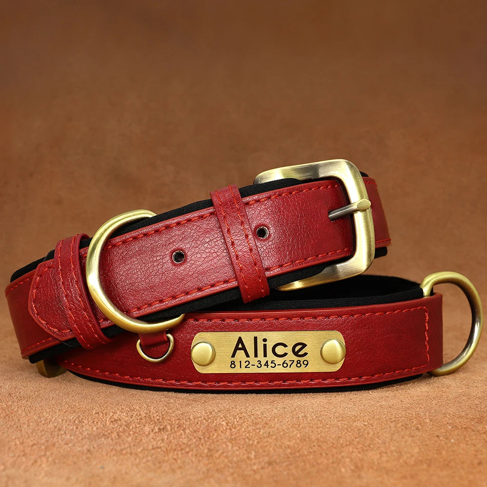 Personalised Leather Dog Collar