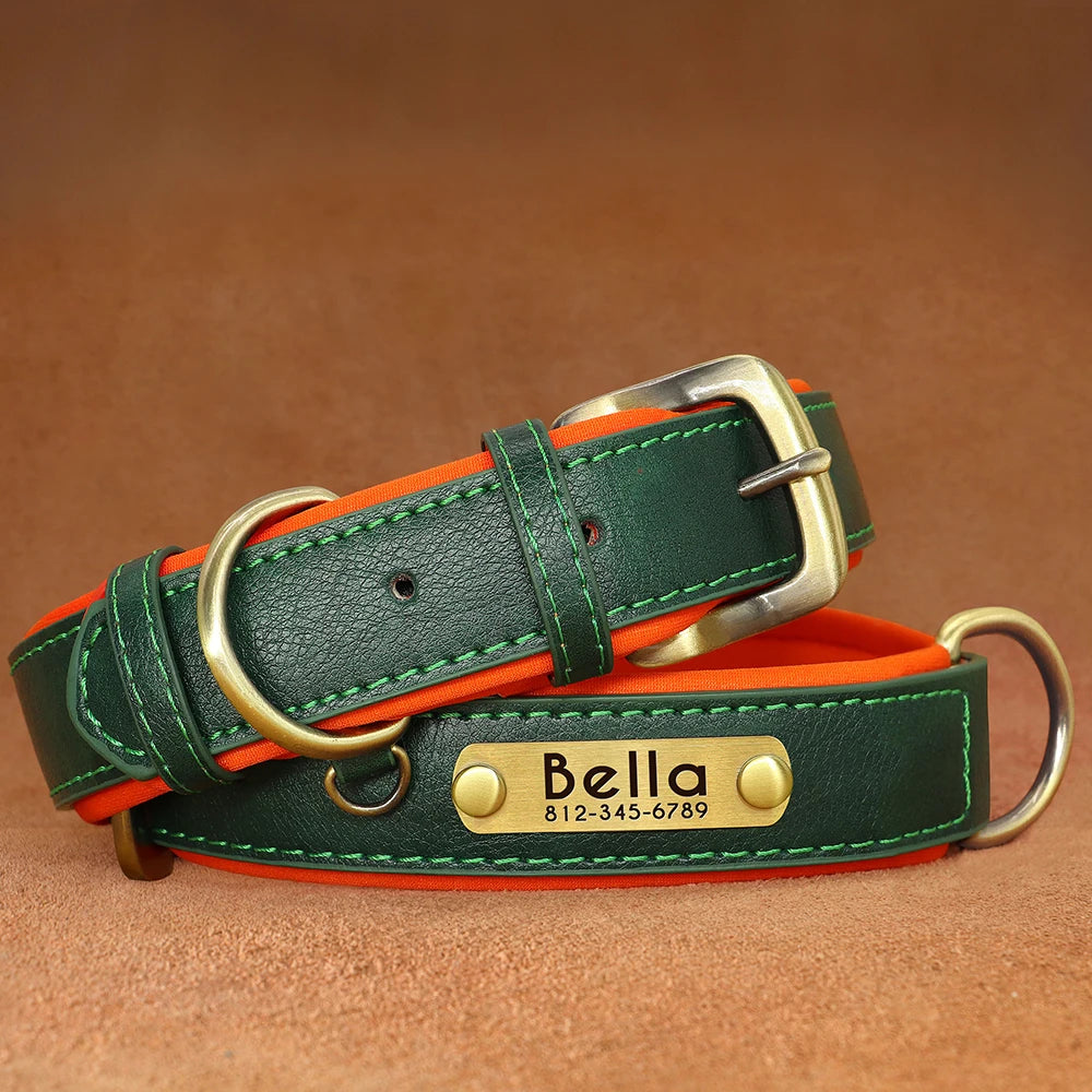 Personalised Leather Dog Collar