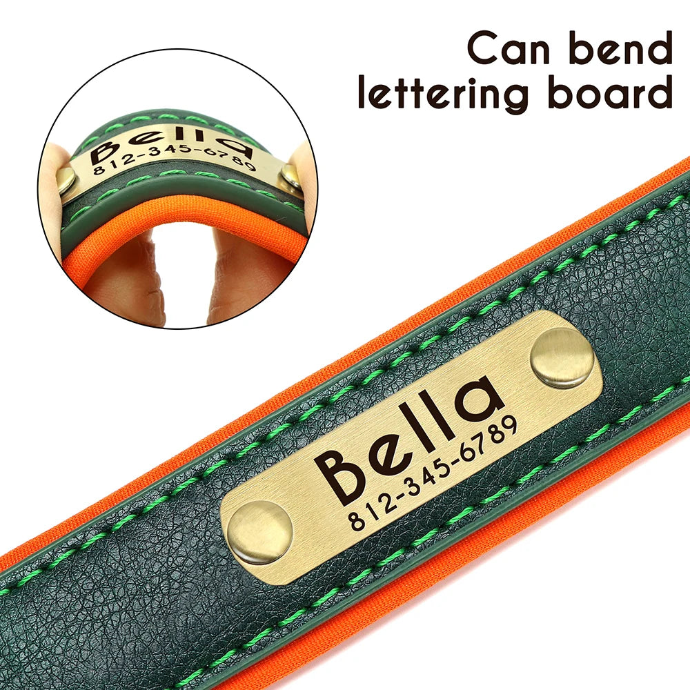 Personalised Leather Dog Collar